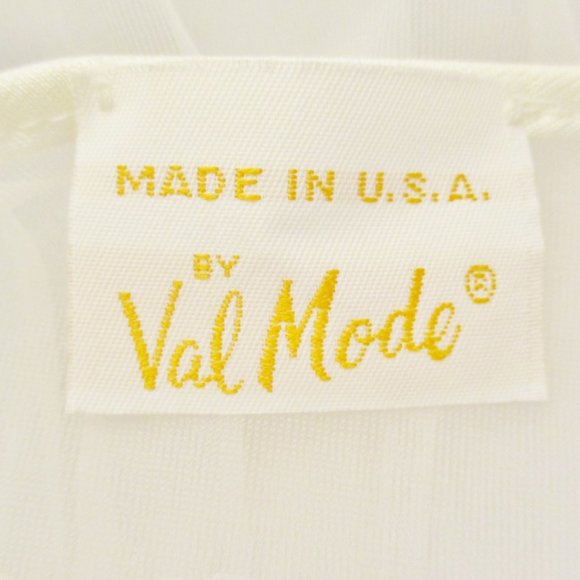 Vintage Val Mode Women's Negligee Peignoir Robe White Lace Bodice w/Tie Close, M - Picture 11 of 14